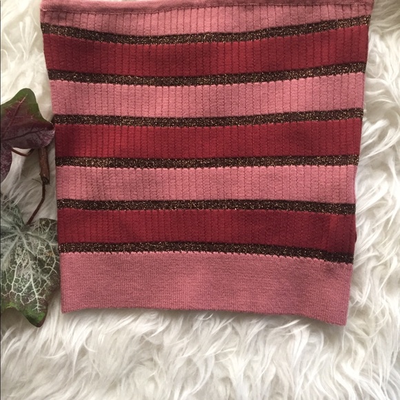 Metallic Stripe Tube Top. - Picture 2 of 5